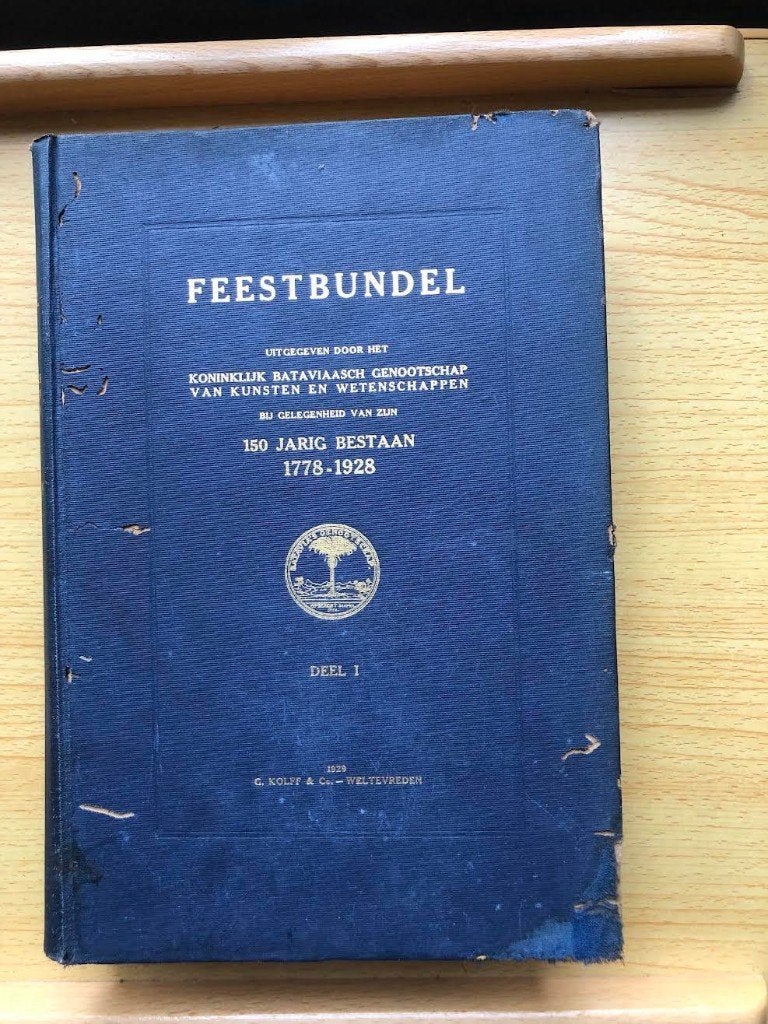 Feestbundel Bataviaasch Genootschap van K & W, Ophalen of Verzenden, Gelezen, Diverse auteurs