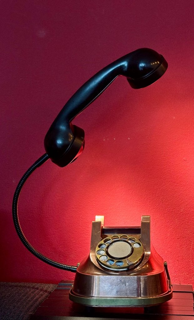 tafellamp “vintage telefoon”, Vintage, 25 cm, Meerkleurig, Overige fittingen