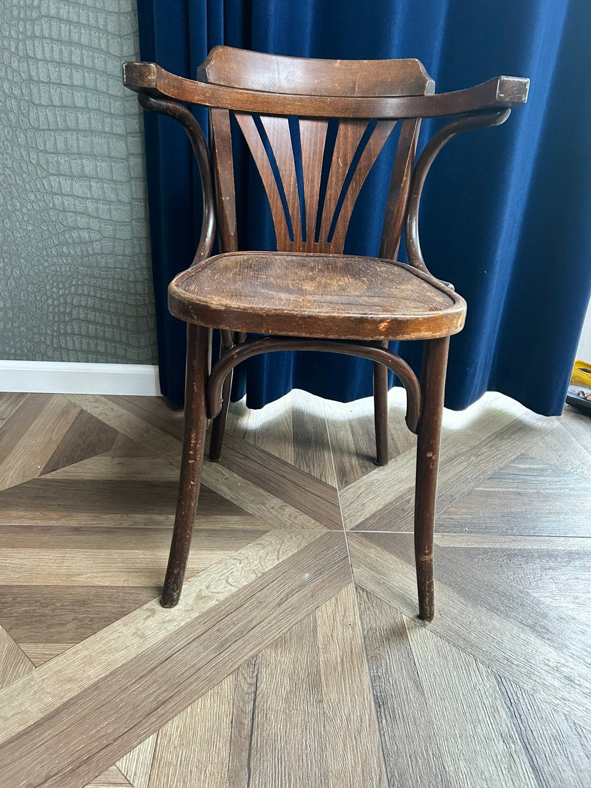 Houten Thonet stoel, Ophalen of Verzenden, Gebruikt, Bruin, Eén