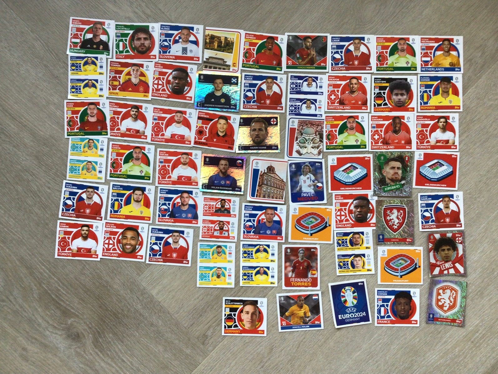 Diverse voetbalstickers EK 2024, Ophalen of Verzenden, Zo goed als nieuw, Stickers en Plaatjes