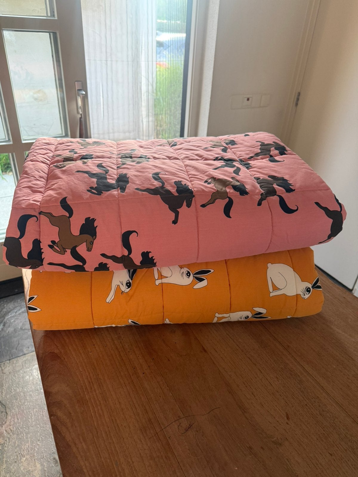 2x Mini Rodini plaid/sprei 120x250cm - SUPER GOED, Ophalen, Gebruikt, Eenpersoons, Meerkleurig