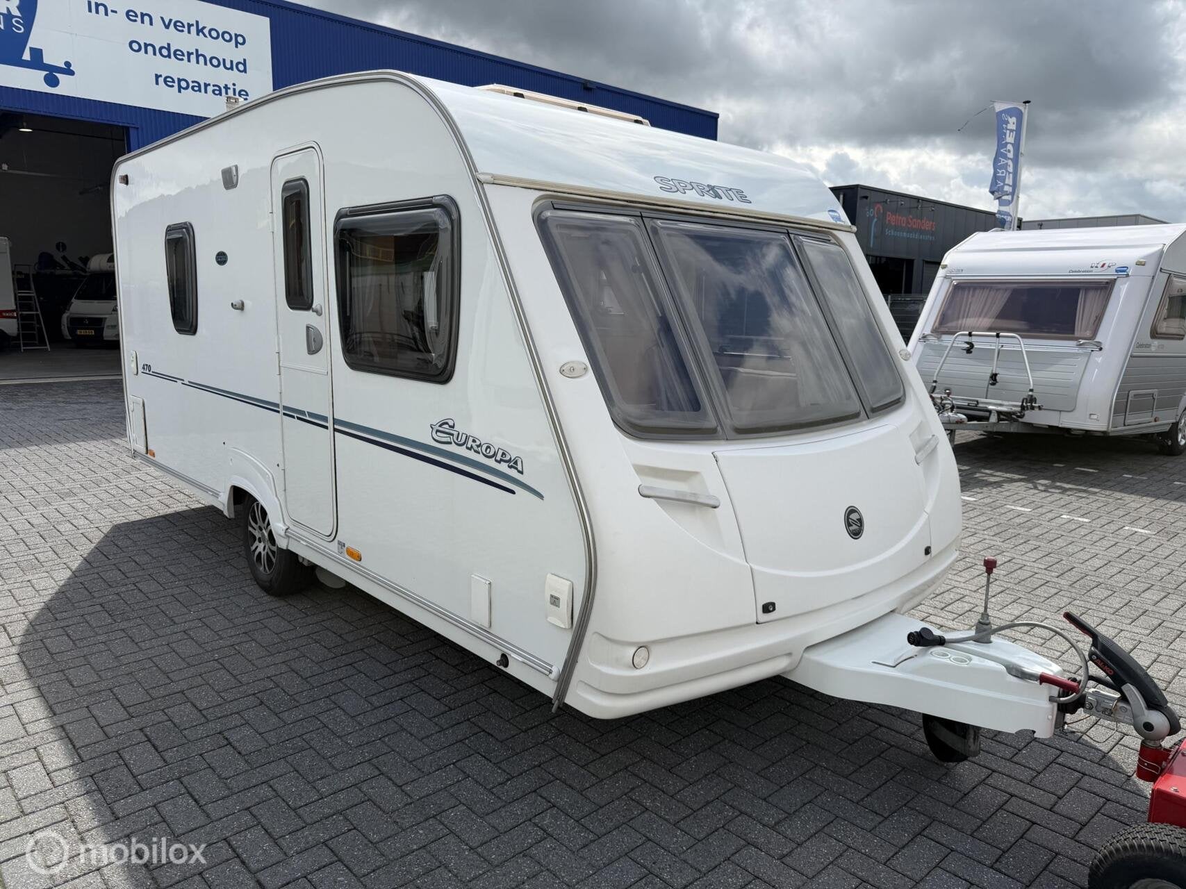 Sprite Europa 470/2 Mover / Voortent / Fietsendrager, Bedrijf, Treinzit, 6 tot 7 meter, Luifel