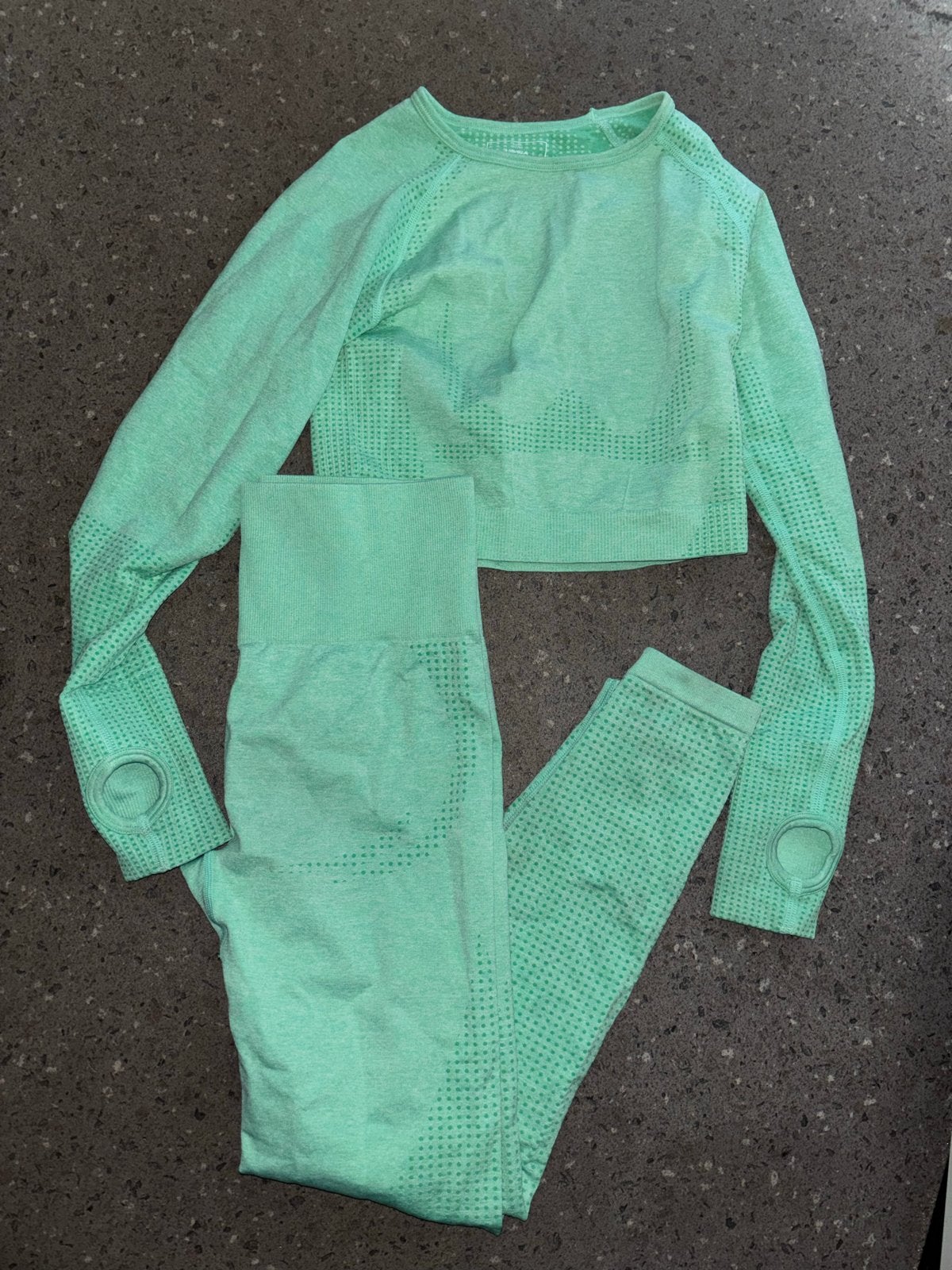 Sport set legging + top maat S, Kleding | Dames, Sportkleding, Ophalen of Verzenden, Maat 36 (S), Groen, Fitness of Aerobics