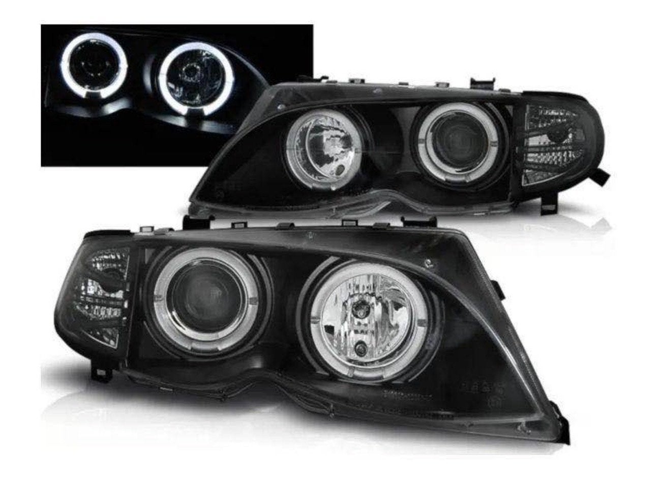 E46 Facelift Koplampen met Angel Eyes, Auto-onderdelen, Ophalen of Verzenden, Nieuw, BMW