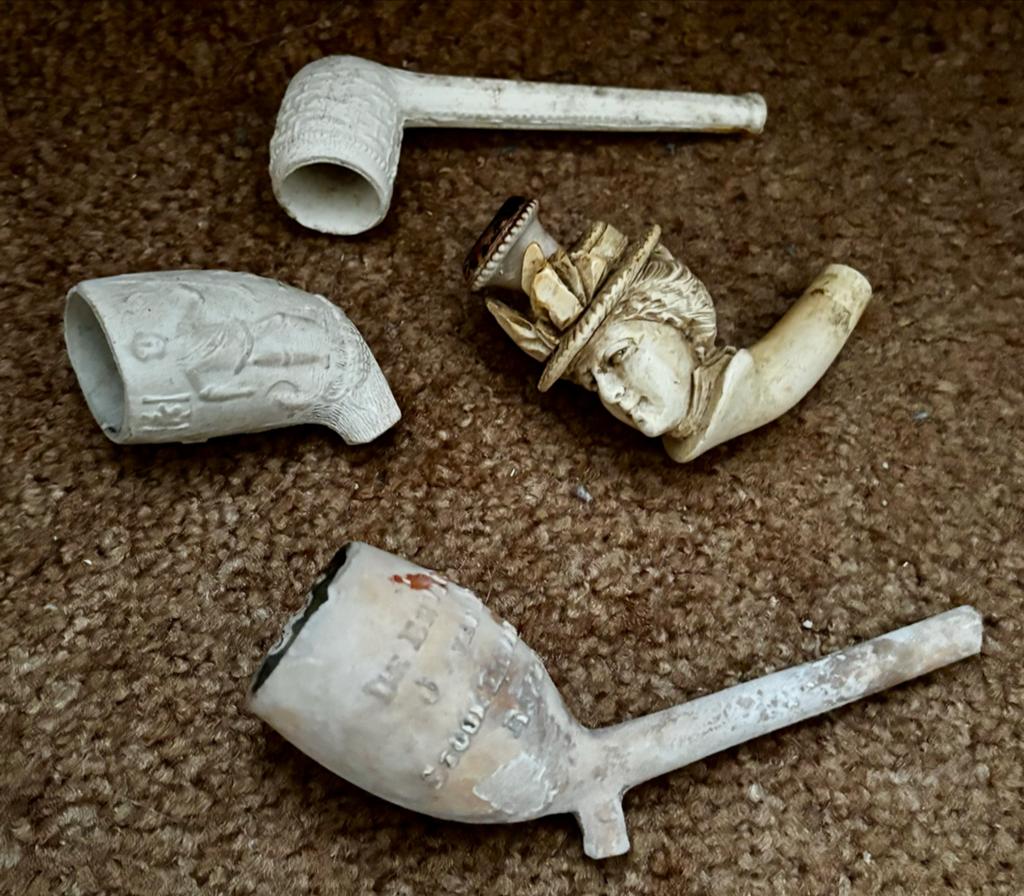 Antieke kleipijpen - set van 4, Ophalen of Verzenden