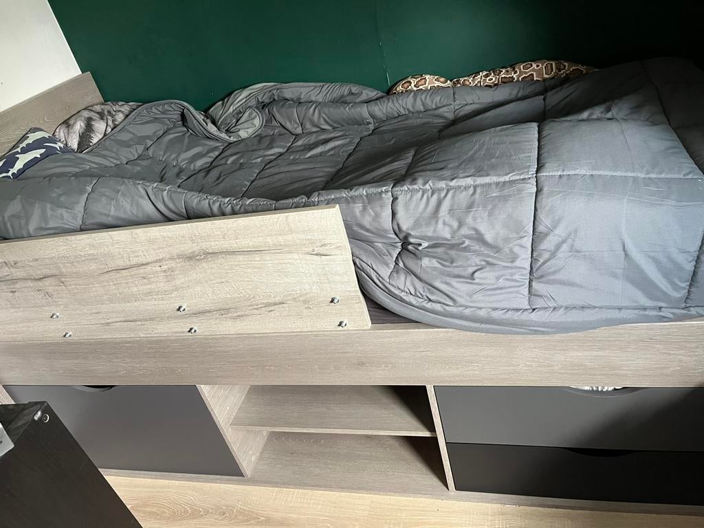 1 persoonsbed matrasmaat 90x200, Huis en Inrichting, Slaapkamer | Bedden, Ophalen, Gebruikt, 90 cm, Eenpersoons