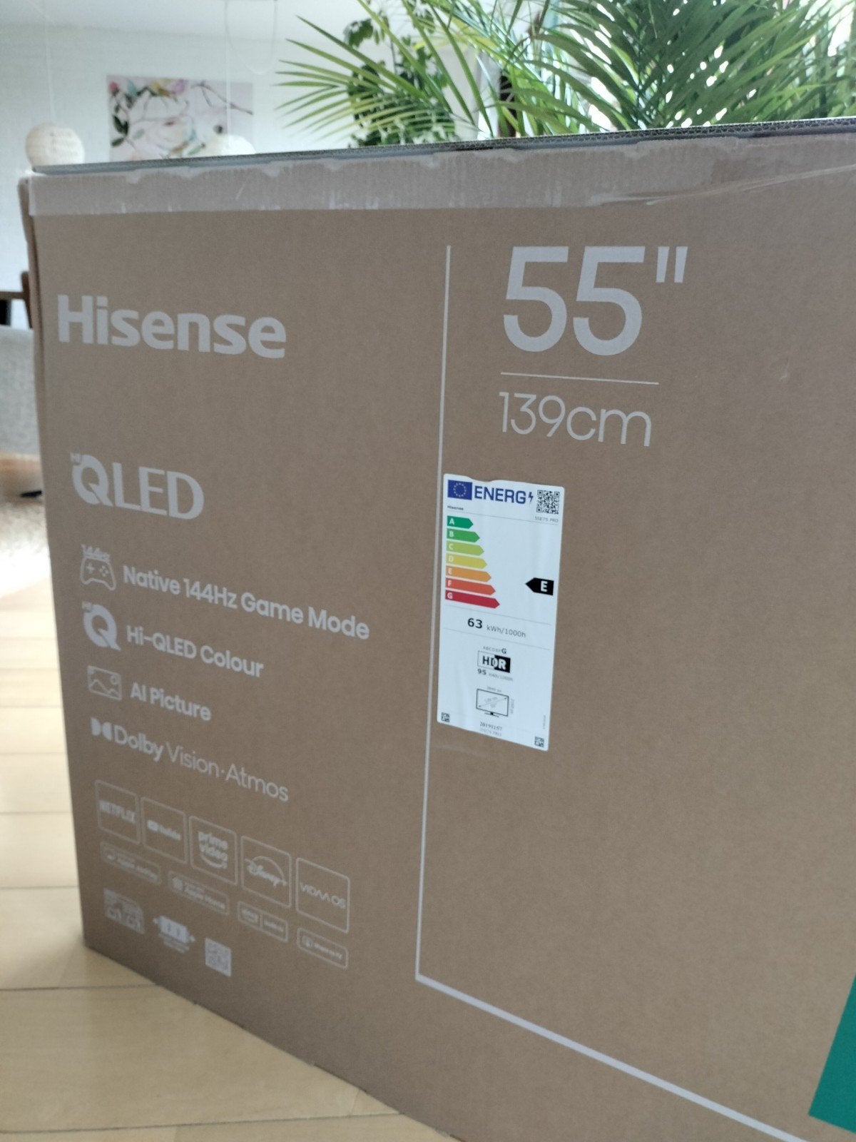 Hisense 55E7S PRO 55 inch QLED 4K Smart TV, Overige merken, QLED, Nieuw, 120 Hz