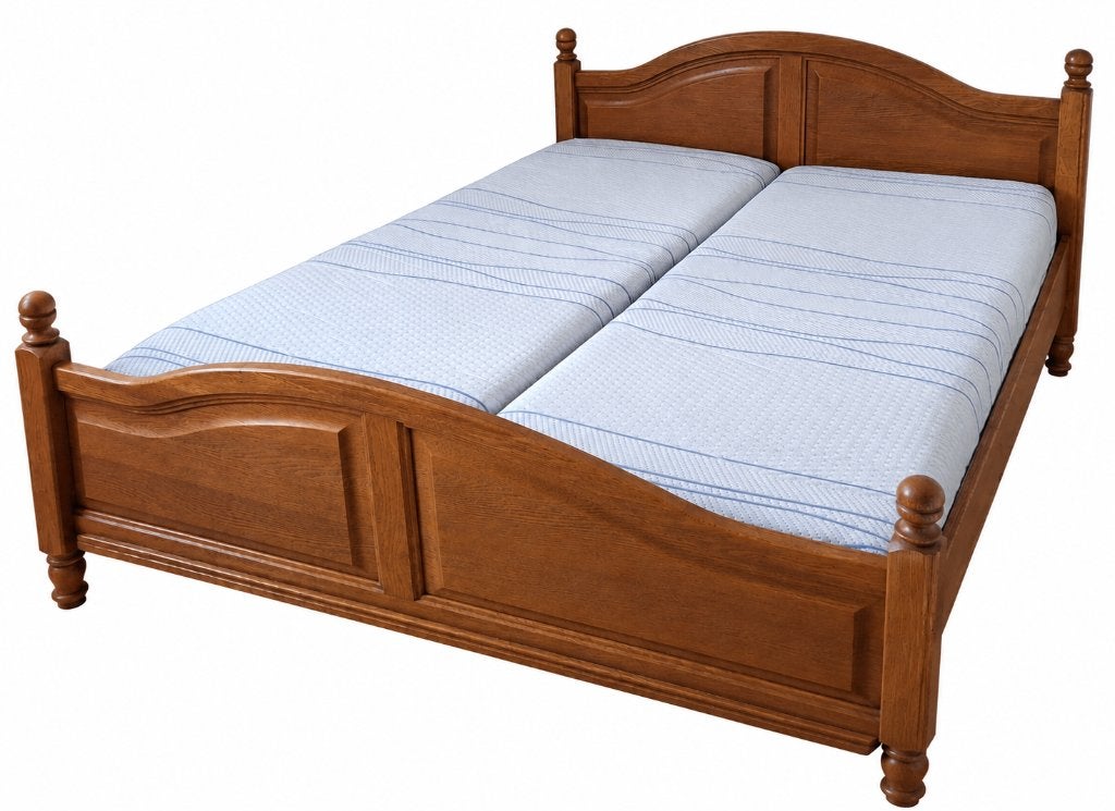 Twee persoons bed compleet, Ophalen, Gebruikt, Bruin, Tweepersoons