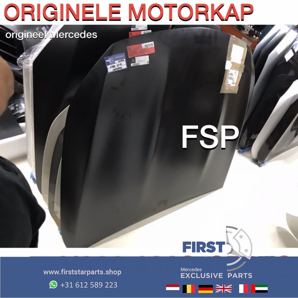 X290 GT 63 S AMG MOTORKAP origineel Mercedes GT63S AMG KLASS, Auto-onderdelen, Gebruikt, -, Voor, Ophalen of Verzenden