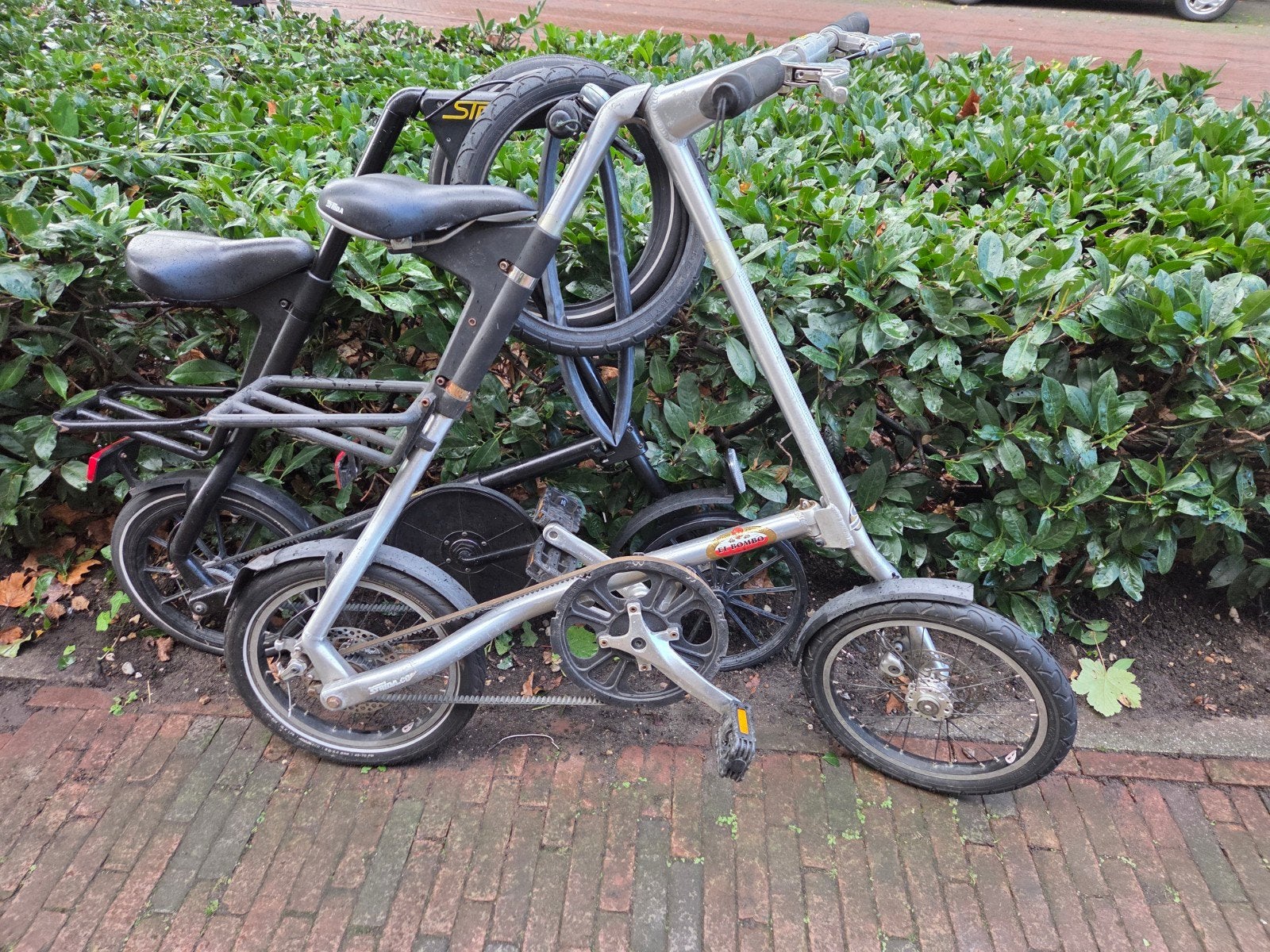 Lichte Strida opvouwbare fiets - Ideaal voor woon-werk, Fietsen en Brommers, Gebruikt, 16 tot 18 inch, Totaal opvouwbaar, Schijfrem