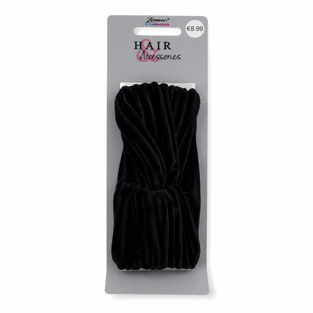 Zenner Zwarte Fluwelen Haarband met Knoop, ., Overige typen, Nieuw, Ophalen of Verzenden