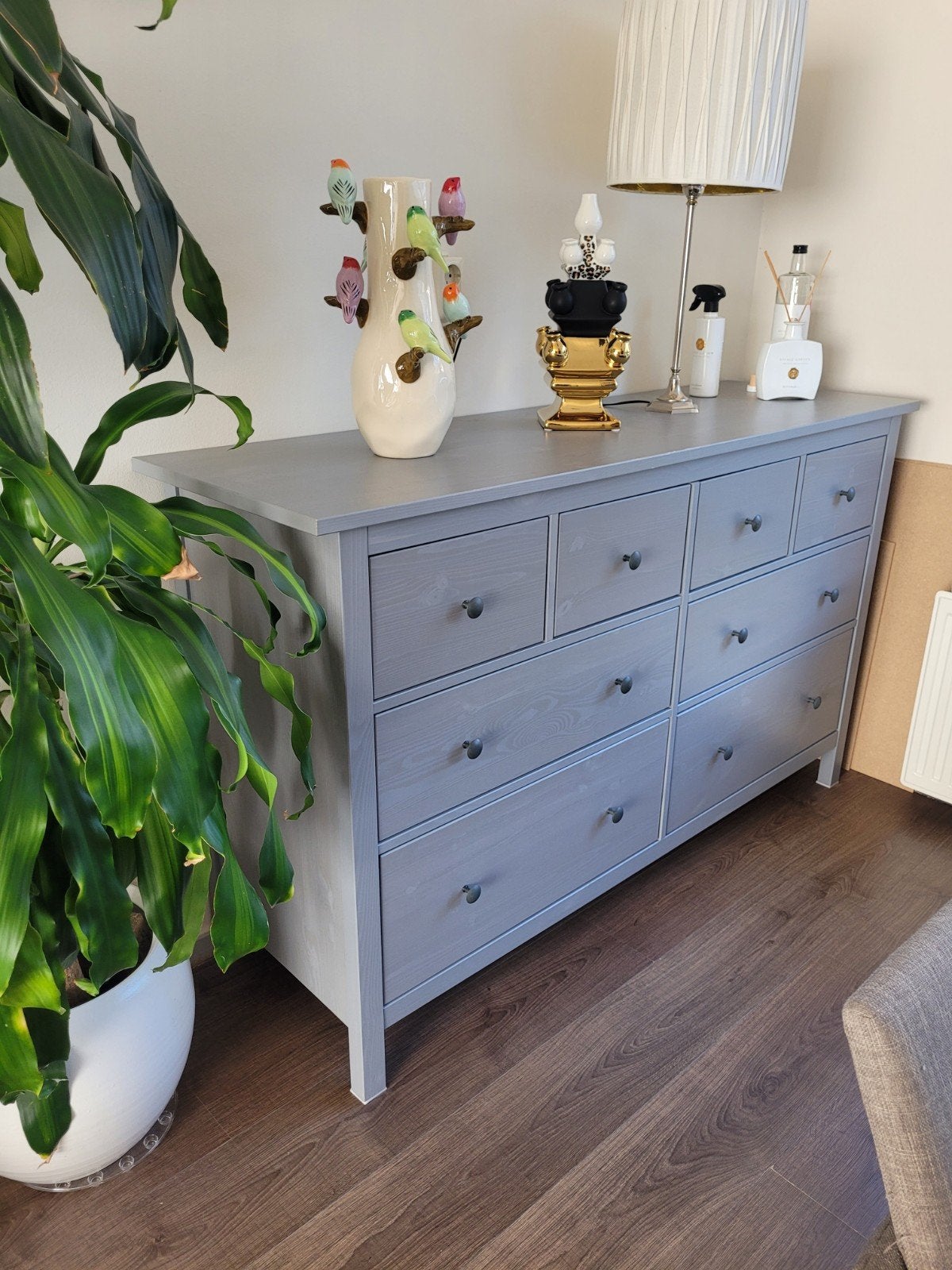 IKEA Hemnes ladekast met 8 lades - grijs, Ophalen, Gebruikt, 5 laden of meer, Klassiek, Traditioneel