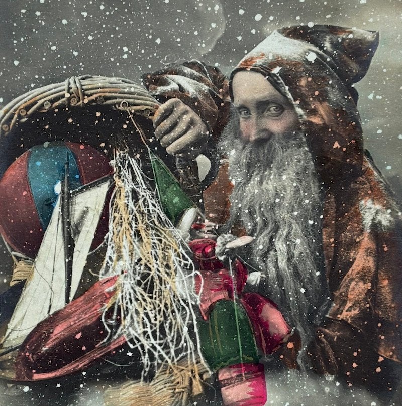 fr 1906 Kerstman Santa Claus met cadeautjes RPPC, Verzamelen, Ansichtkaarten | Themakaarten, Ophalen of Verzenden, Voor 1920, Gelopen