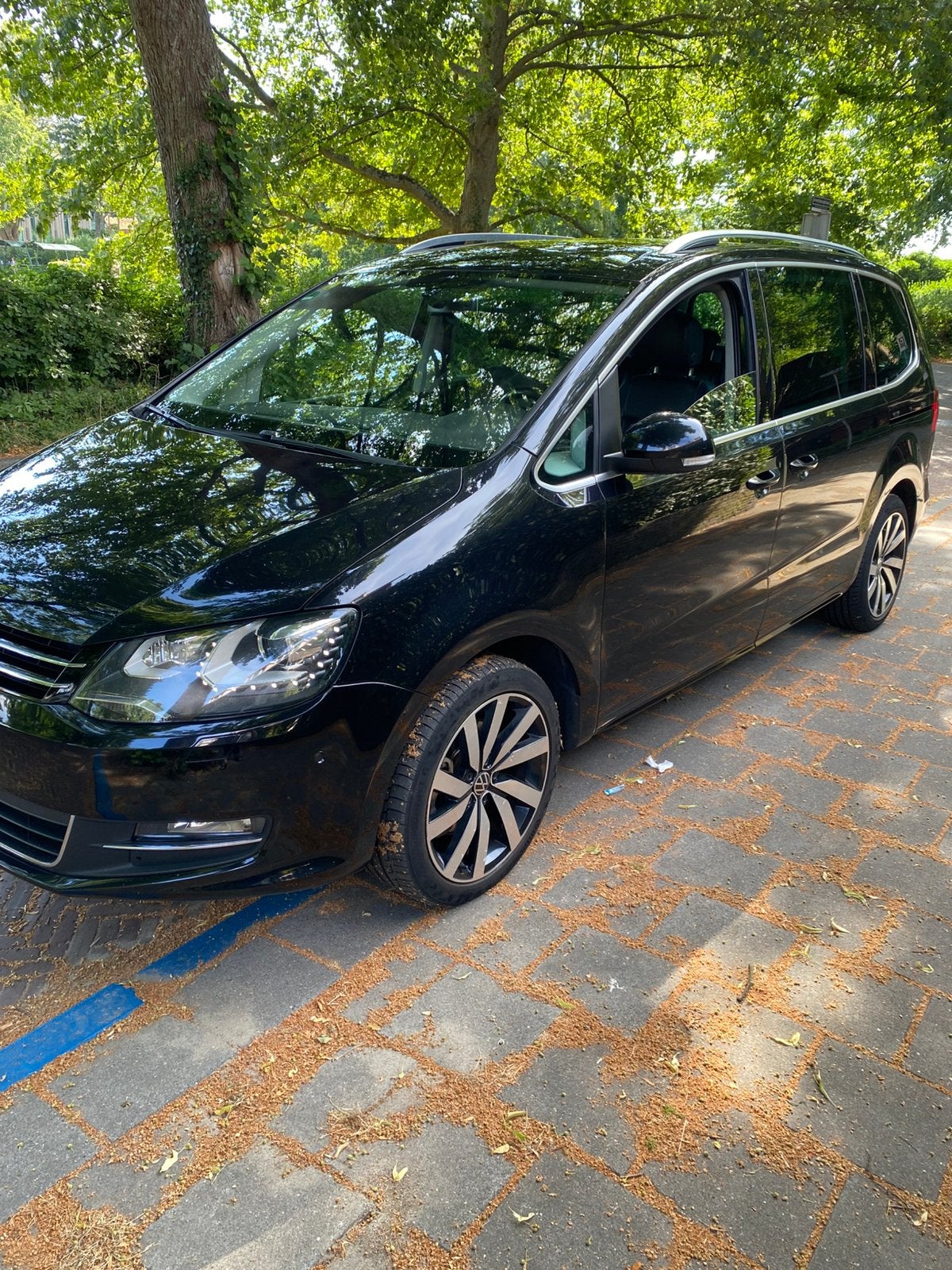 Volkswagen Sharan 2.0 TDI 130KW DSG 2014 Zwart, Auto's, Volkswagen, 7 stoelen, Zwart, Diesel, Particulier