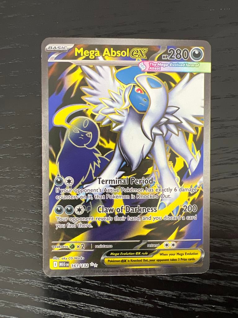 Pokemon Mega Absol EX Kaart nm/nm - MEG #161, Ophalen, Zo goed als nieuw, Losse kaart, Foil