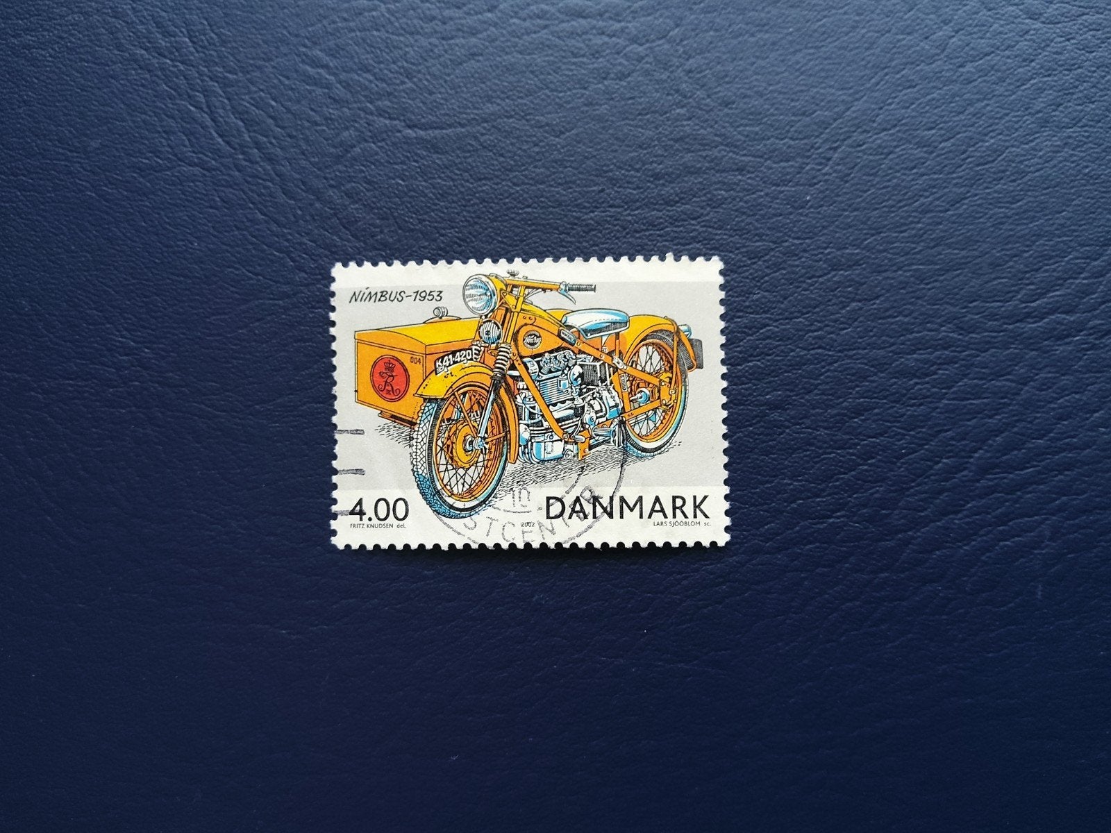 Postzegel Denemarken Nimbus-1955 Motor met zijspan, Ophalen of Verzenden