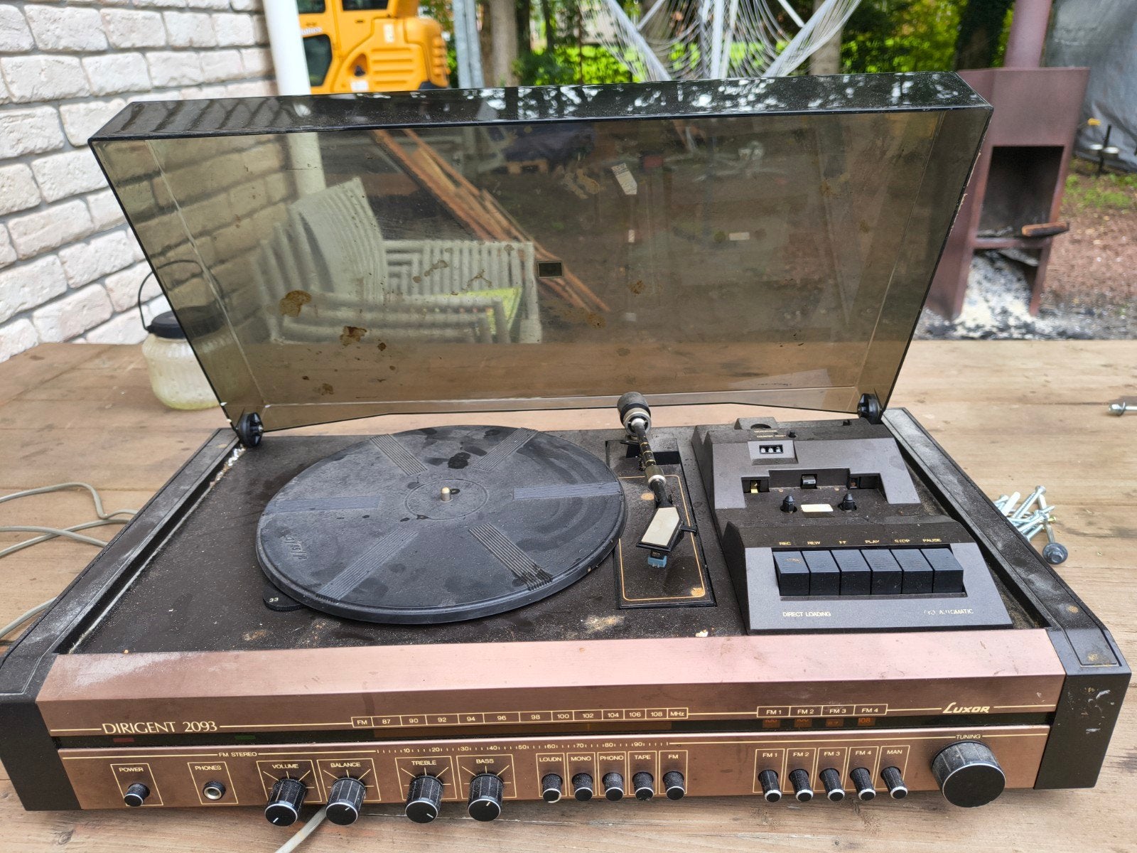 Luxor Dirigent 2093 Platenspeler met Cassettedeck, Ophalen, Platenspeler, Overige merken