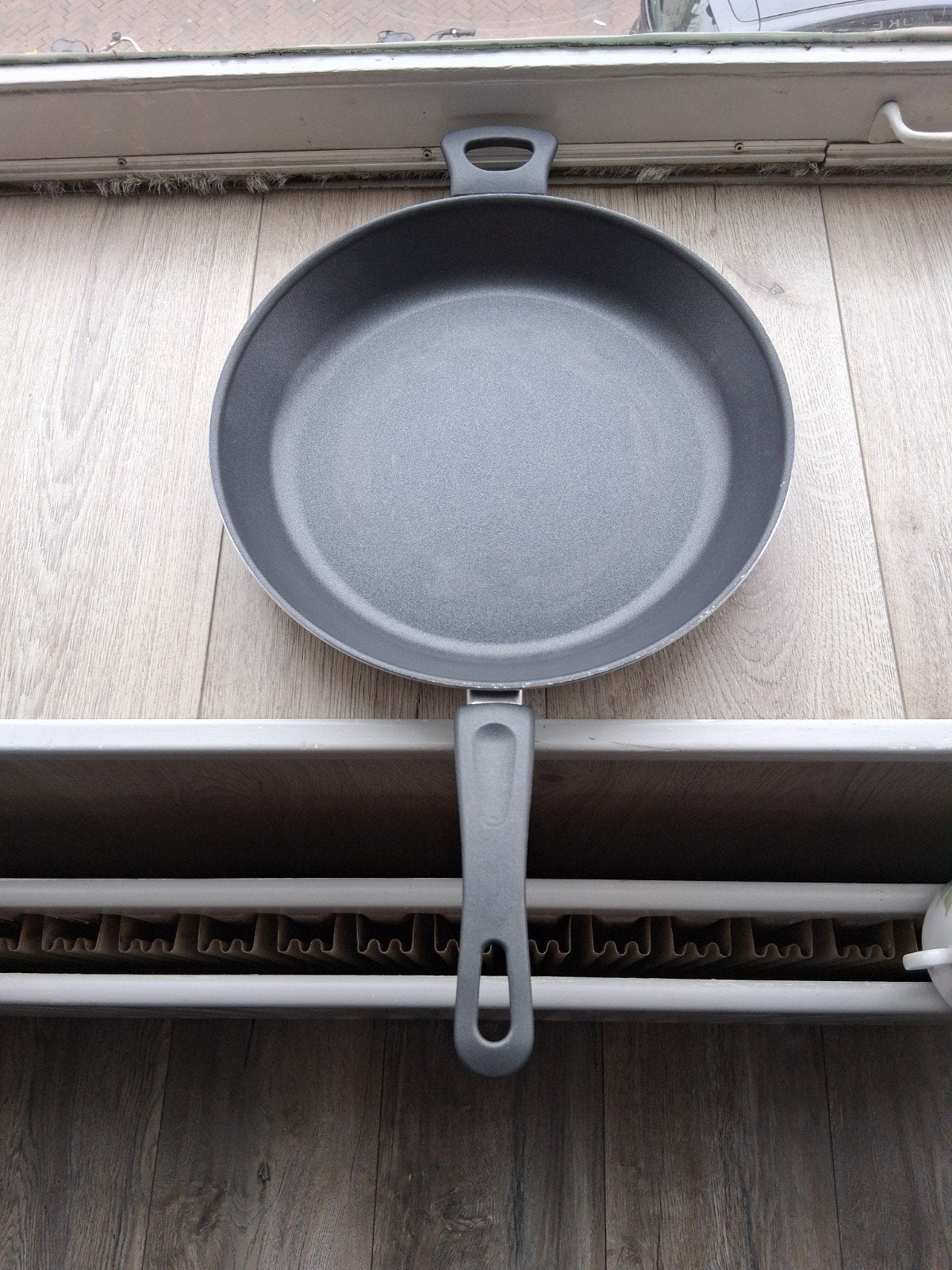 Koekenpan met twee handgrepen, 28cm breed, Ophalen, Koekenpan, Gebruikt, Met handvatten