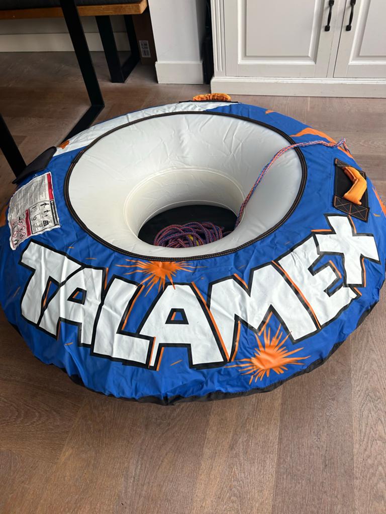 Talamex Funband / Funtube met Skitouw - Zo goed als nieuw, Watersport en Boten, Waterski's, Ophalen of Verzenden, Zo goed als nieuw