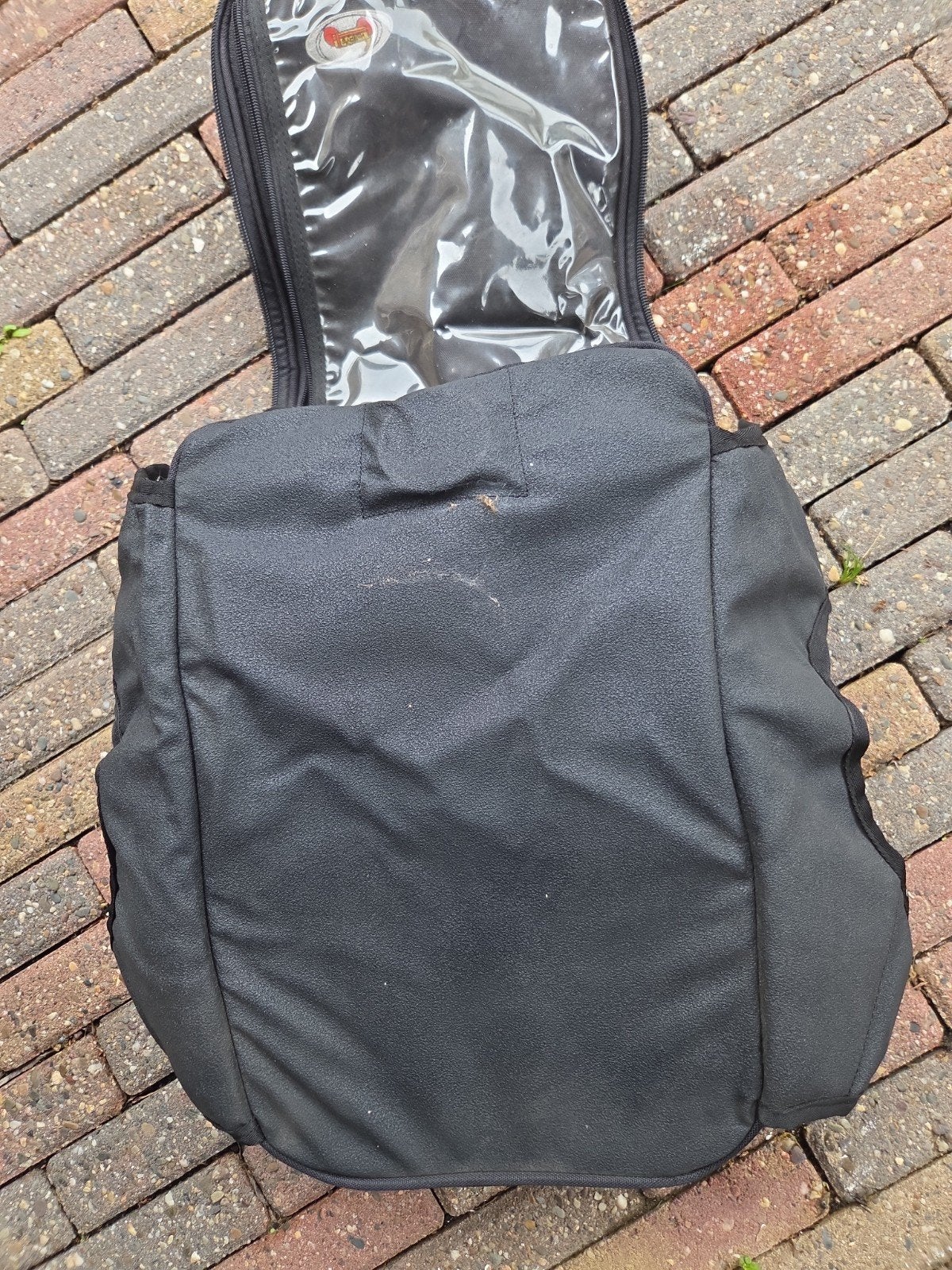 Motorfiets tanktas met transparant bovenvak, Ophalen, Gebruikt