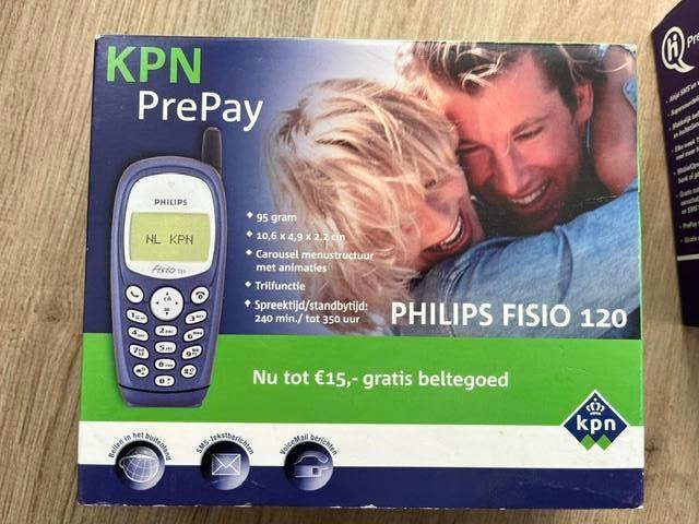 oude mobiel Philips Fisio 120 voor verzamelaar, Ophalen of Verzenden, Niet werkend, Geen camera, Zwart