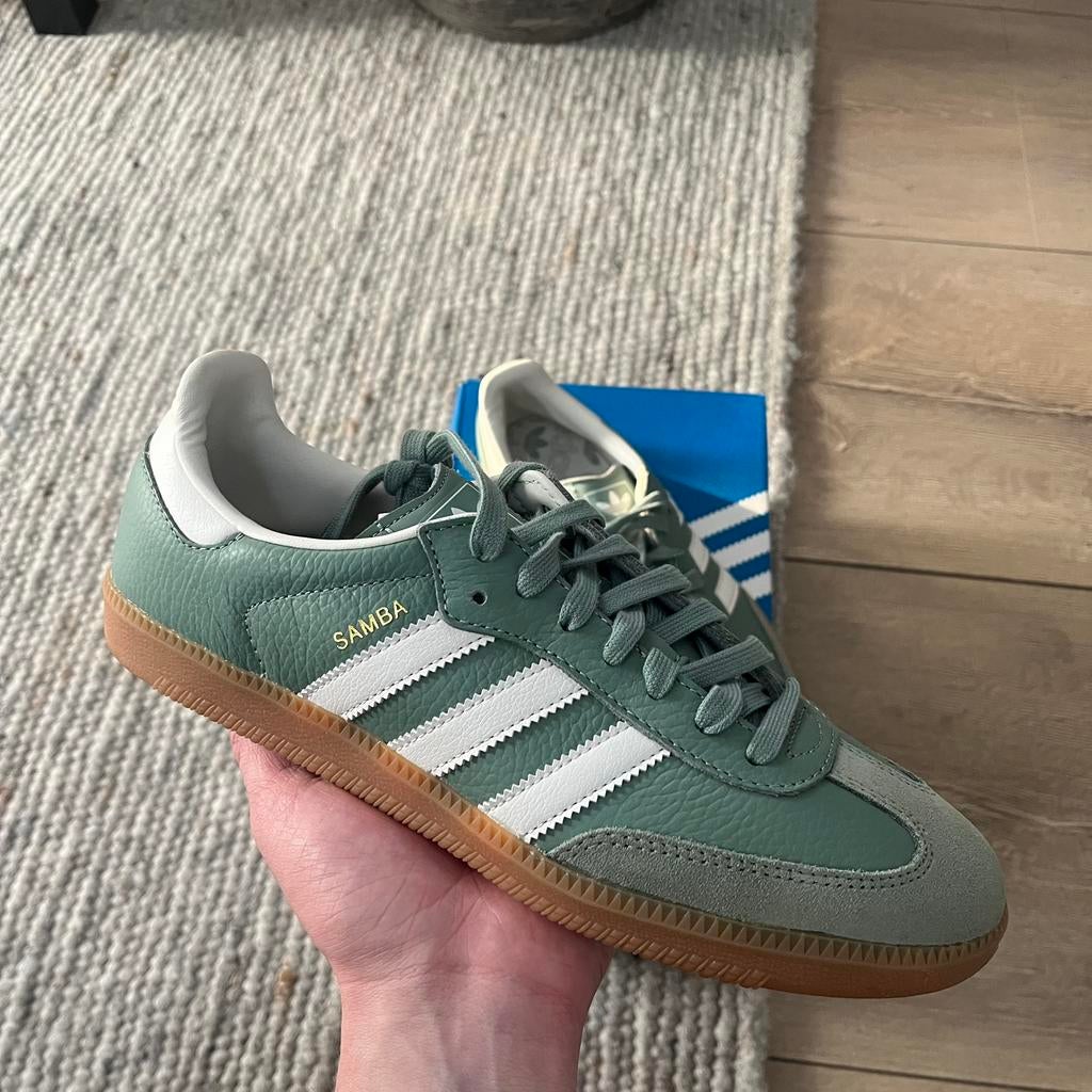 Adidas Samba Silver Green maat 42 2/3, Nieuw, Ophalen of Verzenden, Sneakers of Gympen, Groen