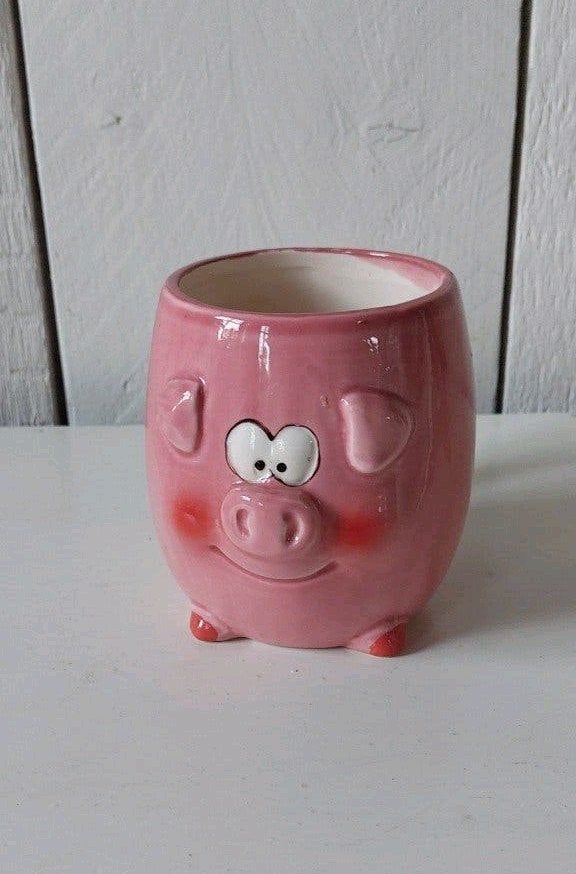 humor roze beker vorm varken mok Drinkbeker pig knor varkens, Ophalen of Verzenden, Overige stijlen, Kop(pen) en/of Schotel(s)