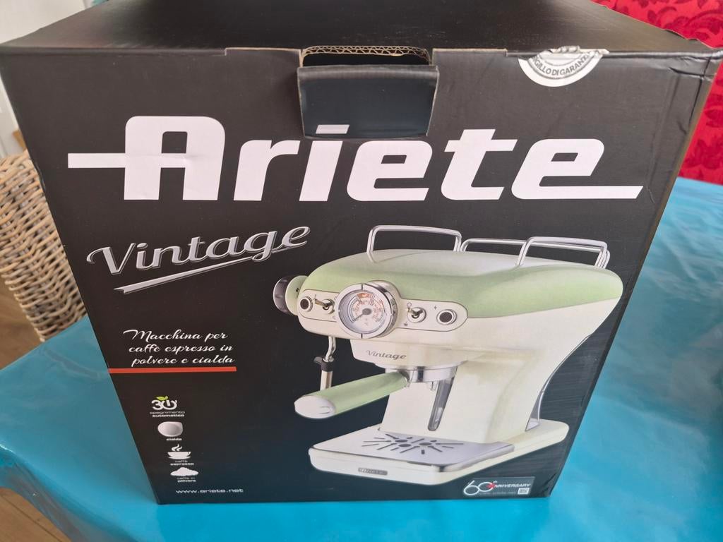 Ariete Vintage Espressoapparaat - Nieuw in Doos, Witgoed en Apparatuur, Koffiezetapparaten, Ophalen, Espresso apparaat, Zo goed als nieuw
