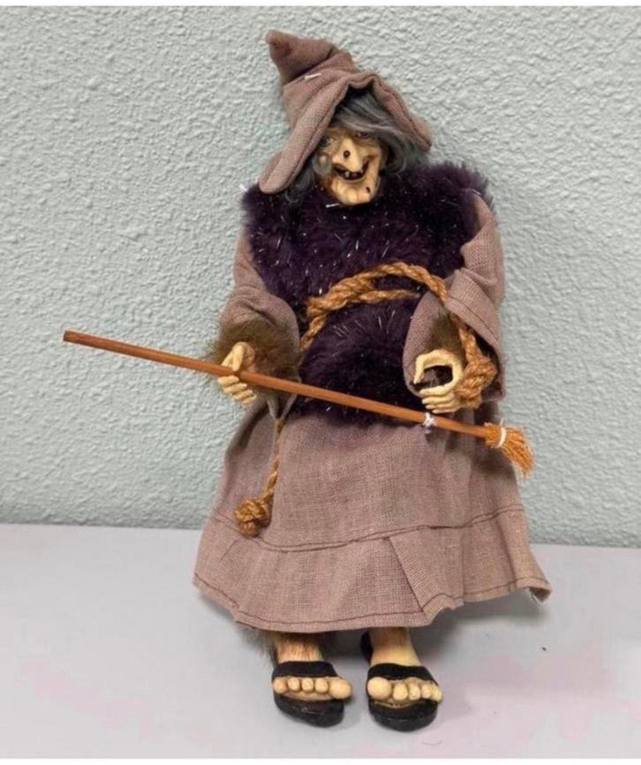 Vintage Deco heksenpop heksen beeld pop 30CM Halloween, Verzamelen, Ophalen of Verzenden, Zo goed als nieuw, Fantasy