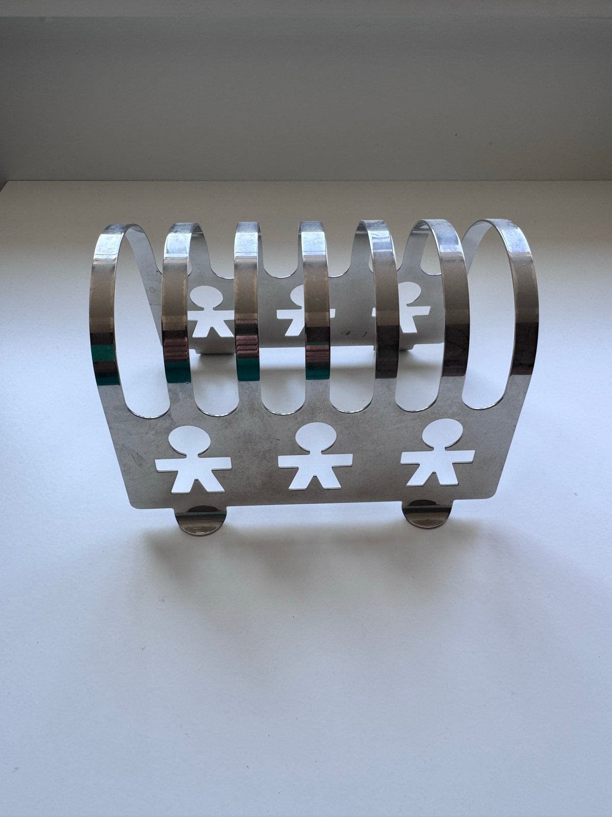 Alessi broodroosterrekje met poppetjes, Verzenden, Zilver, Overige typen, Gebruikt