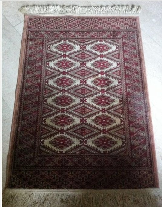 Vloerkleed echt perzisch fijn geweven L 115 Br 75cm, 100 tot 150 cm, Zo goed als nieuw, Rechthoekig, 50 tot 100 cm