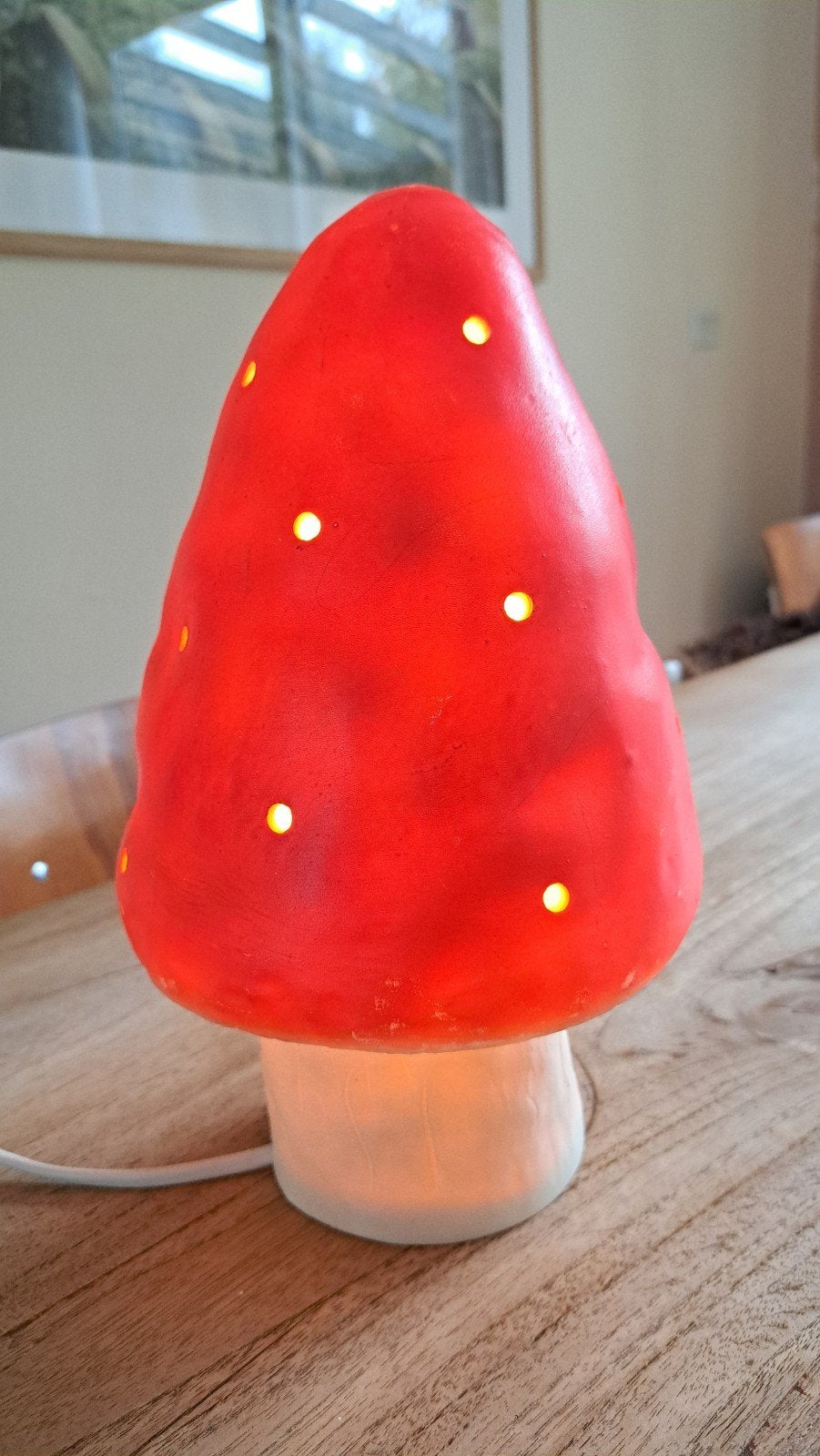 Paddestoel lamp Heico, Ophalen, Gebruikt, Overige merken, Rood