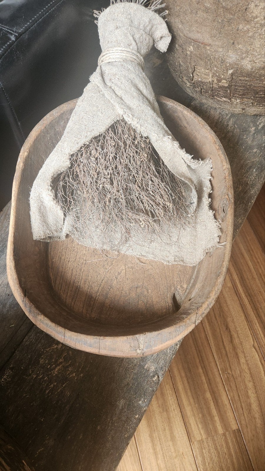 Grote houten schaal, Ophalen of Verzenden, Zo goed als nieuw, Ovaal, Hout