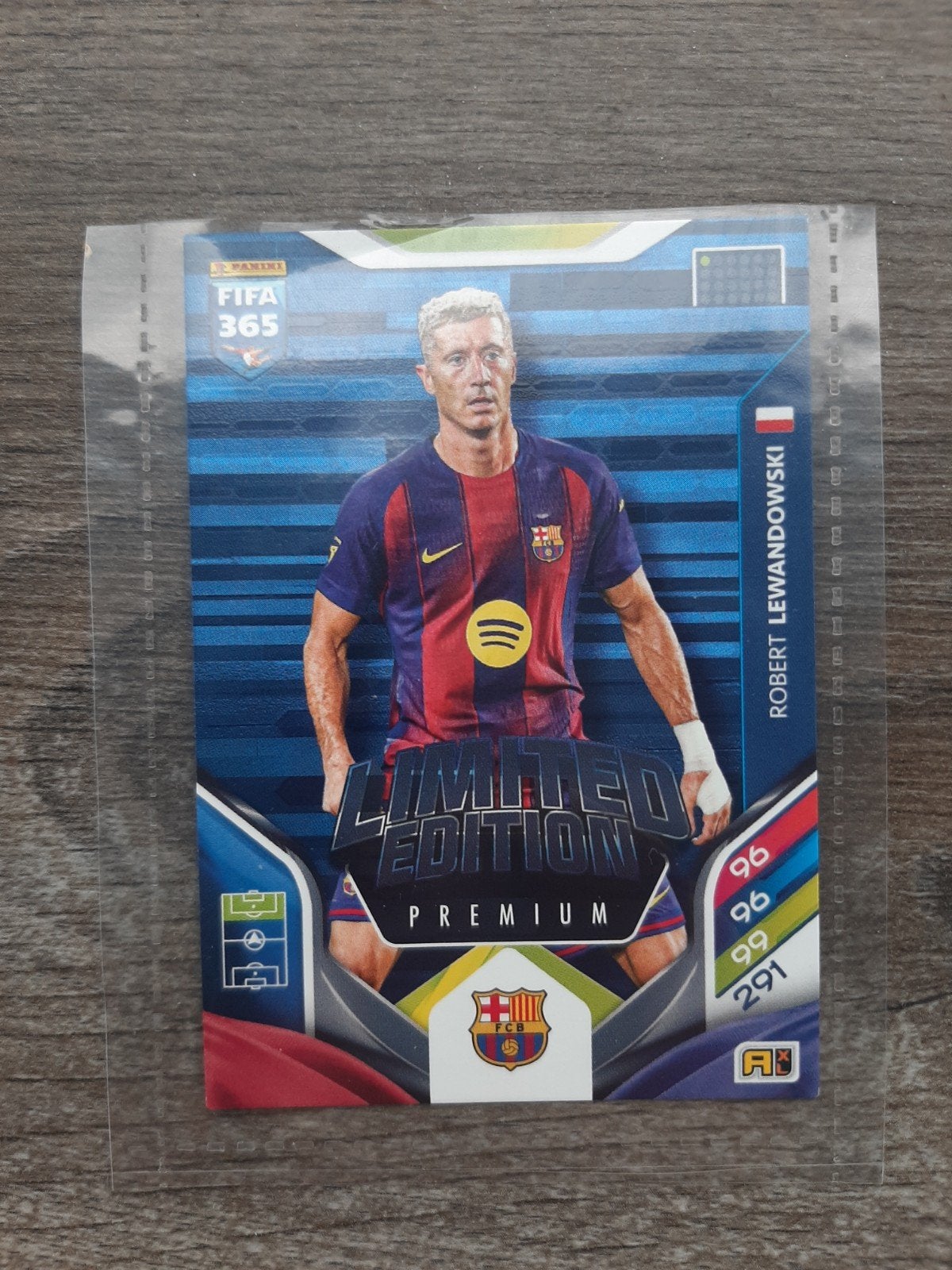 Panini FIFA 365 Limited Edition Premium Robert Lewandowski, Ophalen of Verzenden, Zo goed als nieuw, Buitenlandse clubs, Spelerskaart