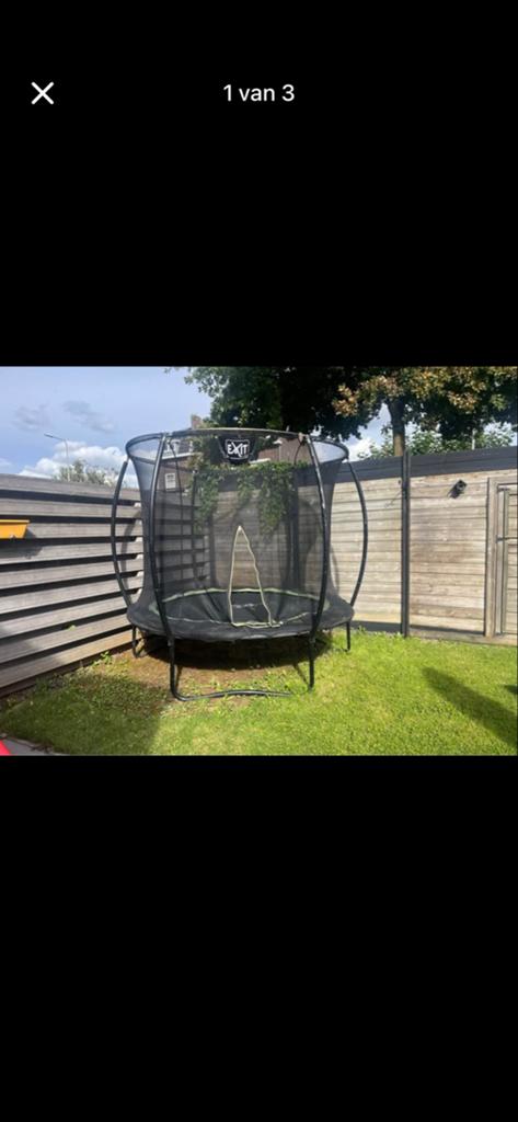 Exit trampoline 244cm met veiligheidsnet, Ophalen, Gebruikt