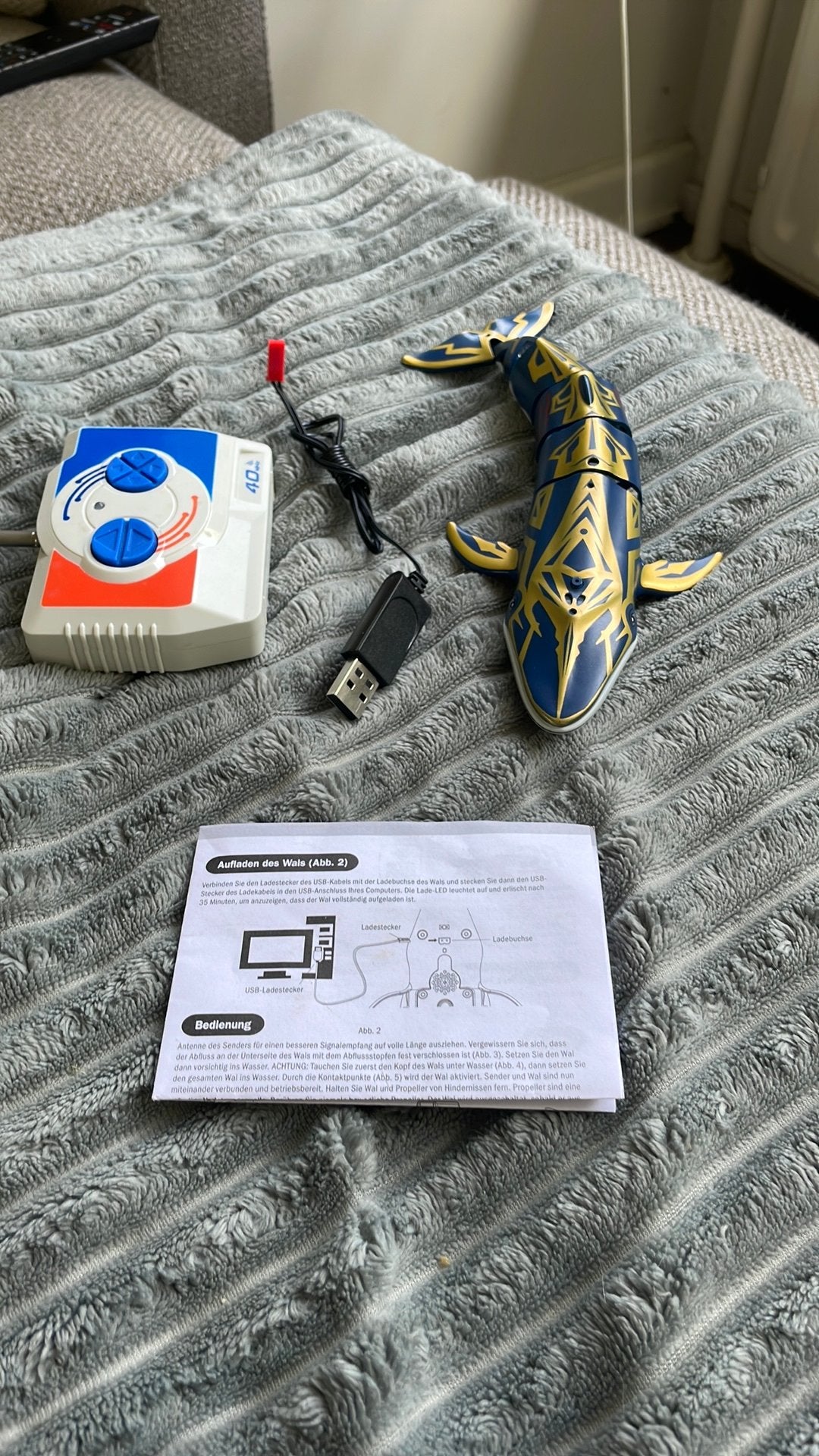 RC control whale, Zo goed als nieuw