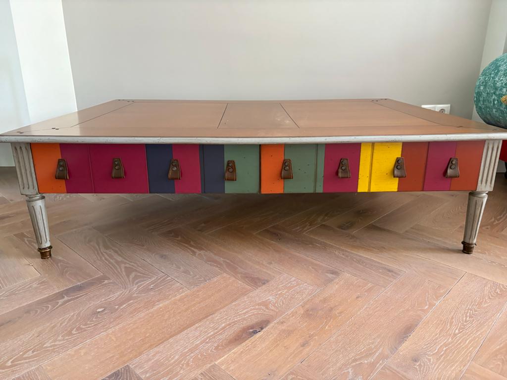 Salontafel Jacob XL met lades in diverse kleuren, Huis en Inrichting, Tafels | Salontafels, Ophalen, Gebruikt, 100 tot 150 cm