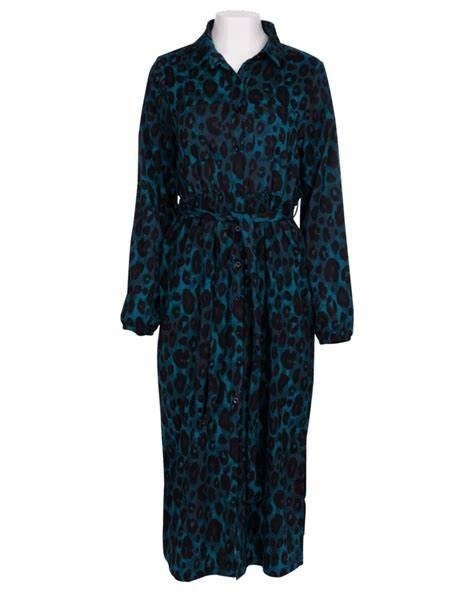 Wibra / Jel crinckle jurk in blue animal maat 46/48, Kleding | Dames, Jurken, Maat 46/48 (XL) of groter, Nieuw, Jel / Wibra, Ophalen of Verzenden