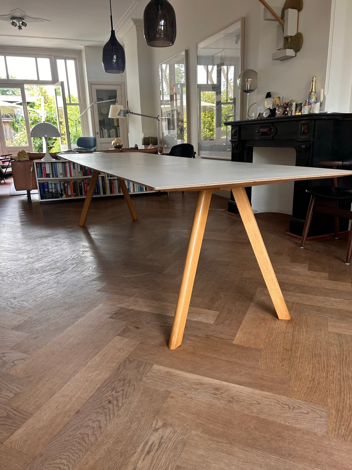 HAY CPH30 Tafel - 300 cm - Mat gelakt eiken onderstel, Huis en Inrichting, Tafels | Eettafels, Ophalen, Gebruikt, Eikenhout, 200 cm of meer