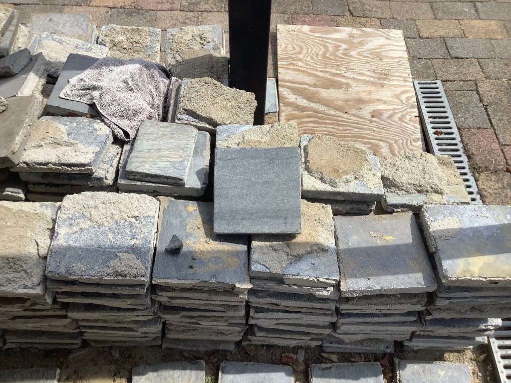 Hardsteen tegels Belgisch Arduin, Ophalen, Gebruikt, Hardsteen, 20 tot 40 cm