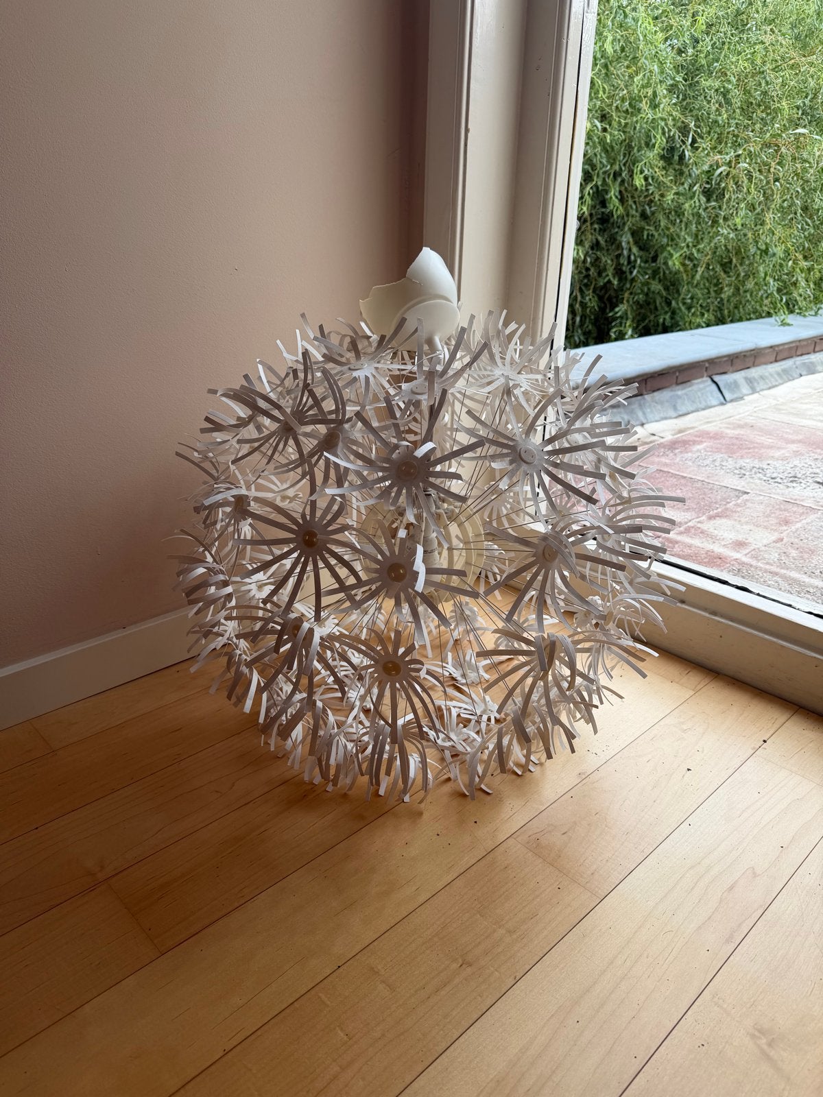 Gratis - IKEA Maskros hanglamp - Witte papieren bloemen, Ophalen, Overige materialen, Gebruikt, 50 tot 100 cm