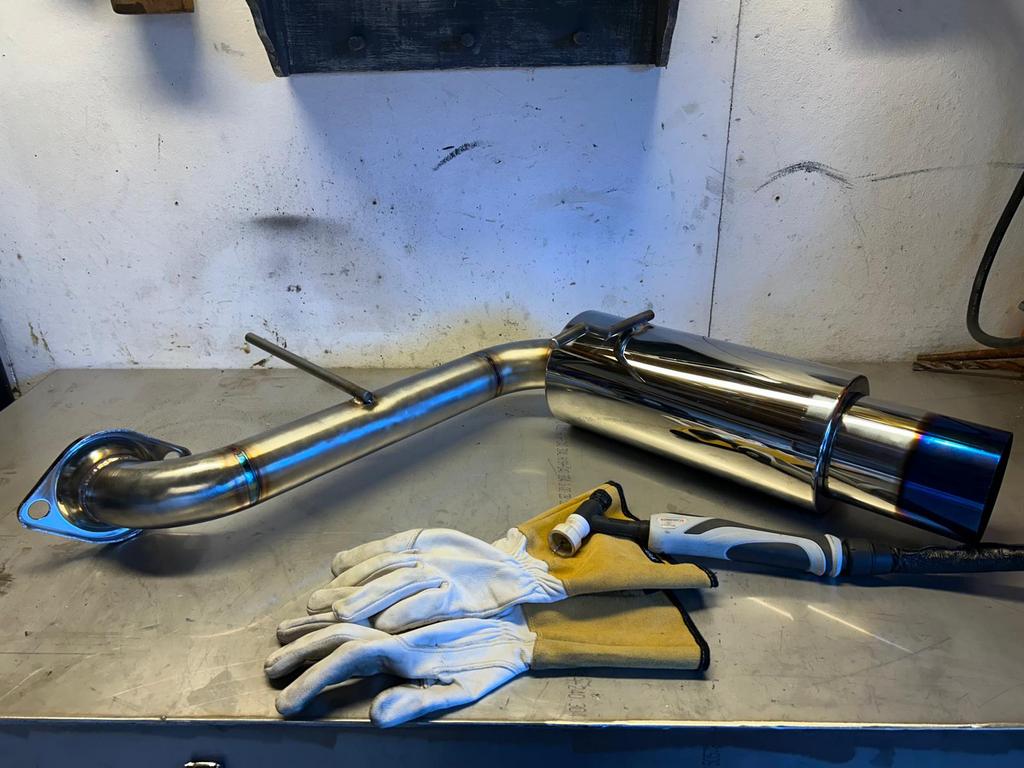 Custom sport eind demper Mitsubishi lancer, Auto-onderdelen, Ophalen, Gebruikt, Achter, Mitsubishi