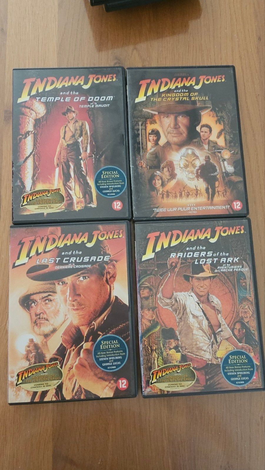Indiana Jones DVD Boxset - 4 films Special Edition, Nederlands, Ophalen of Verzenden, Gebruikt, Engels