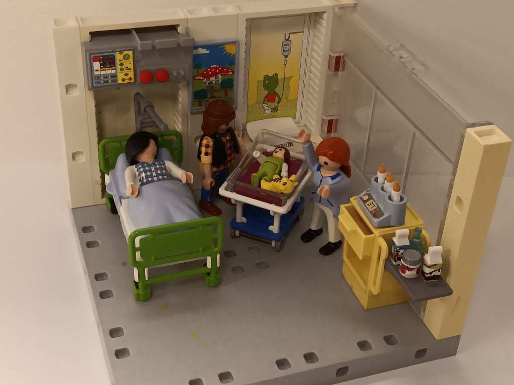 Playmobil Ziekenhuis Unit #05 Baby bed Poppetjes 9,95, Kinderen en Baby's, Speelgoed | Playmobil, Verzenden, Gebruikt, Complete set