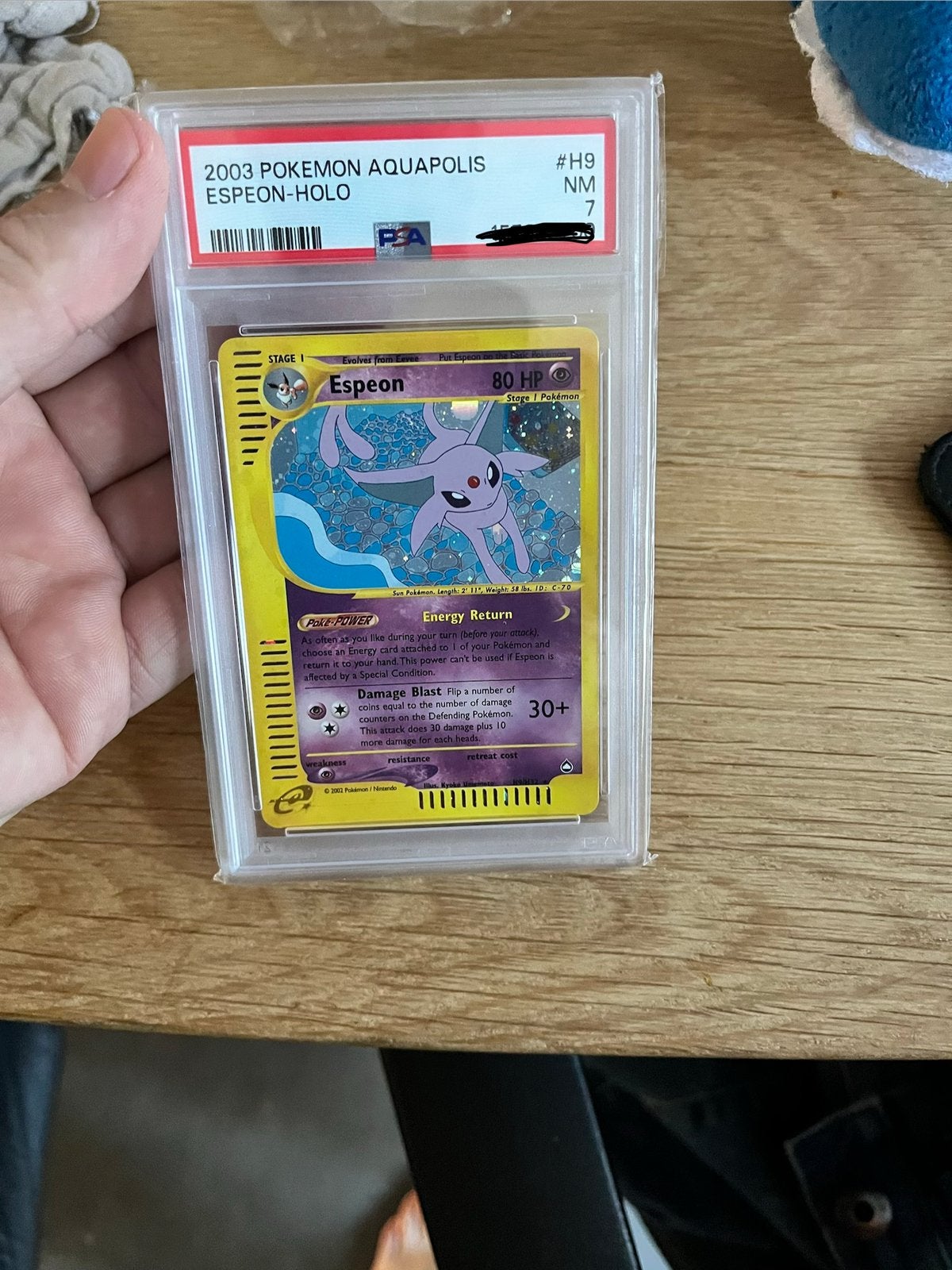 Pokemon Espeon Aquapolis PSA 7 H9, Ophalen, Zo goed als nieuw