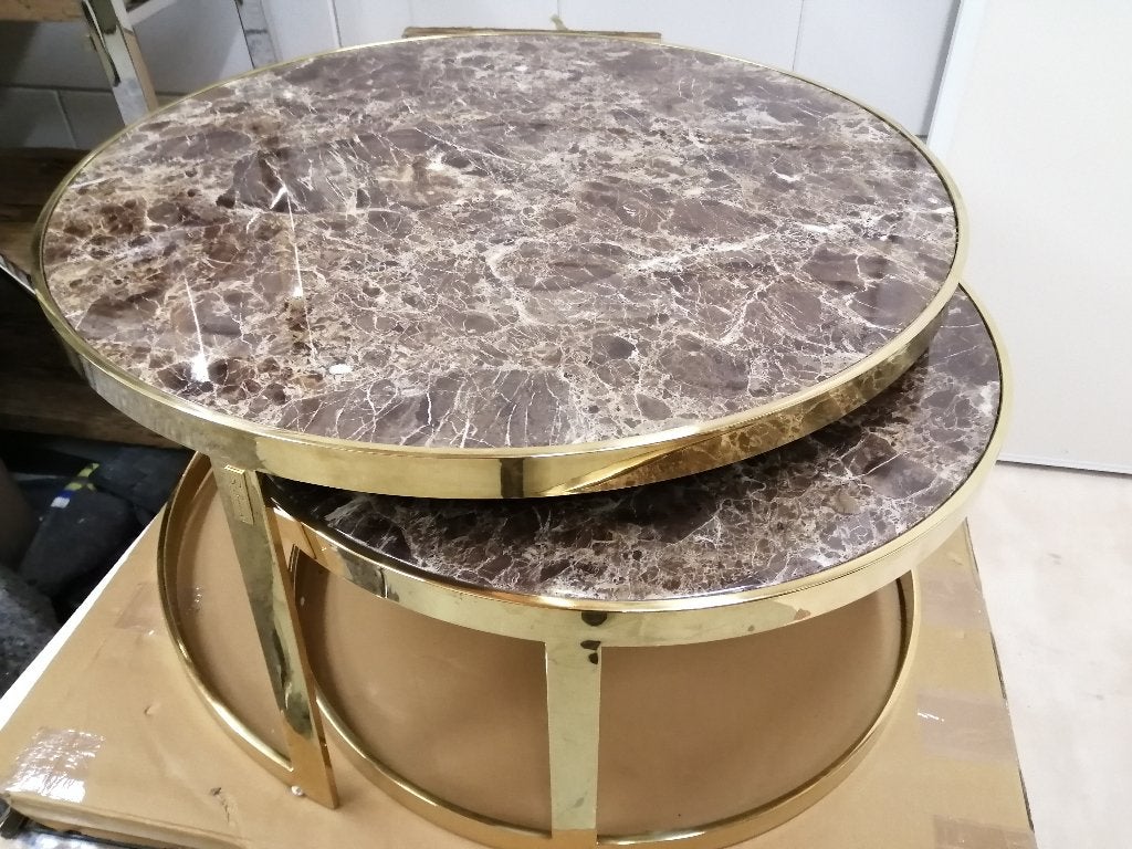 salontafel set 2 delig model Conrad van Richmond Interiors, Huis en Inrichting, Tafels | Salontafels, Ophalen, 50 tot 100 cm, Rond