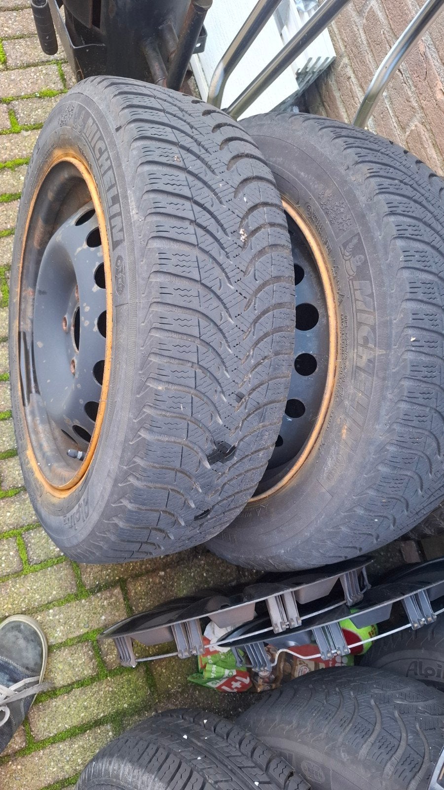 Winterbanden renault clio met tpms sensor, Ophalen of Verzenden, Gebruikt