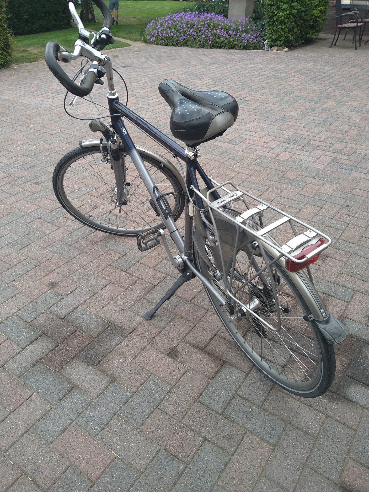 Koga Distance blauw grijs metallic maat 60, 28 inch, Gebruikt, Velgrem, Ophalen of Verzenden