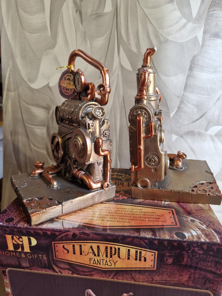 steampunk boekensteunen, nieuw in doos, Huis en Inrichting, Ophalen of Verzenden, Nieuw
