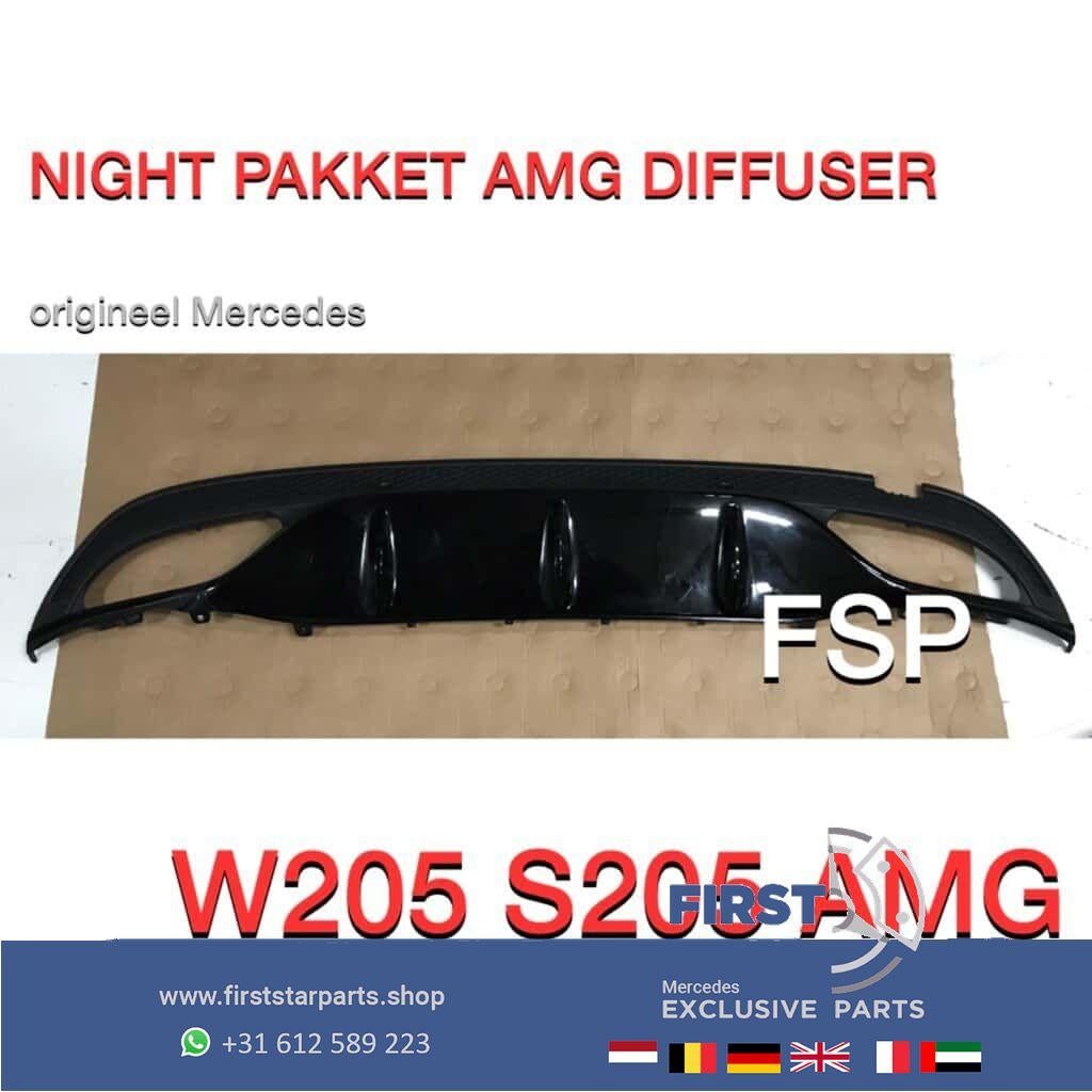 W205 S205 AMG Achterbumper Diffuser origineel Mercedes C Kla, Gebruikt, -, Ophalen of Verzenden, -